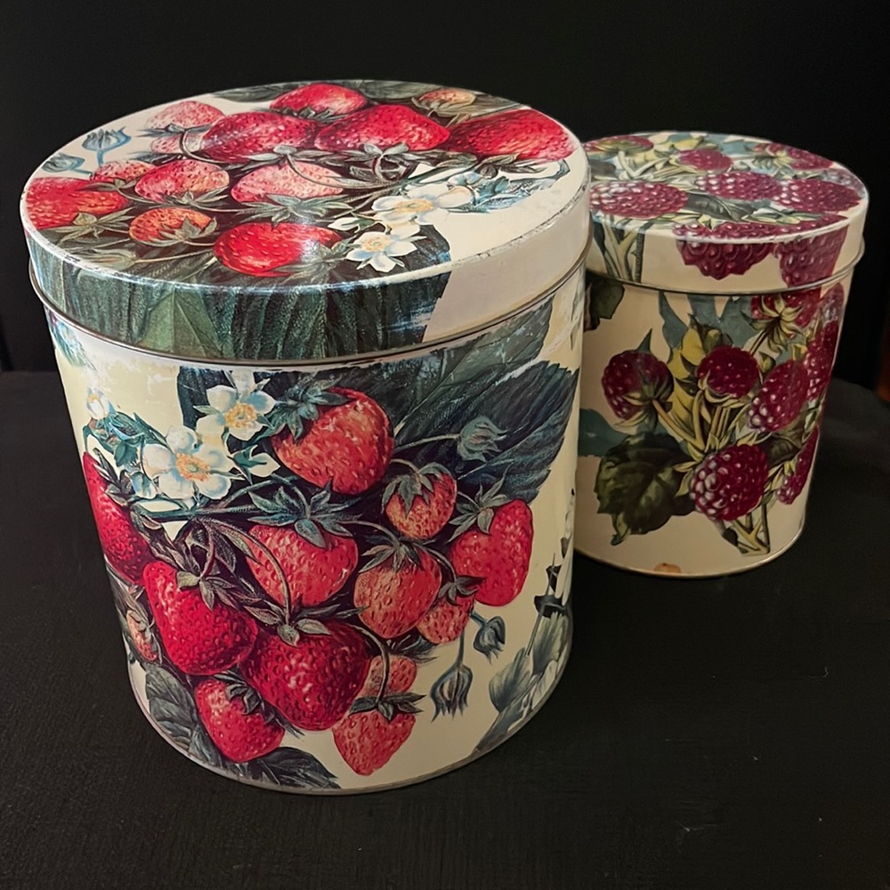 Vintage Department 56 “Berries” Canisters